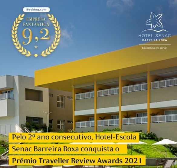 Você está visualizando atualmente Hotel-Escola Barreira Roxa conquista o prêmio Traveller Review Awards pelo 2º ano consecutivo